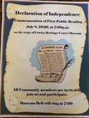 Declaration of Independence Commemoration flyer thumbnail