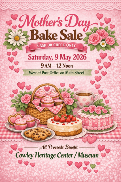 Mother's Day Bake Sale flyer